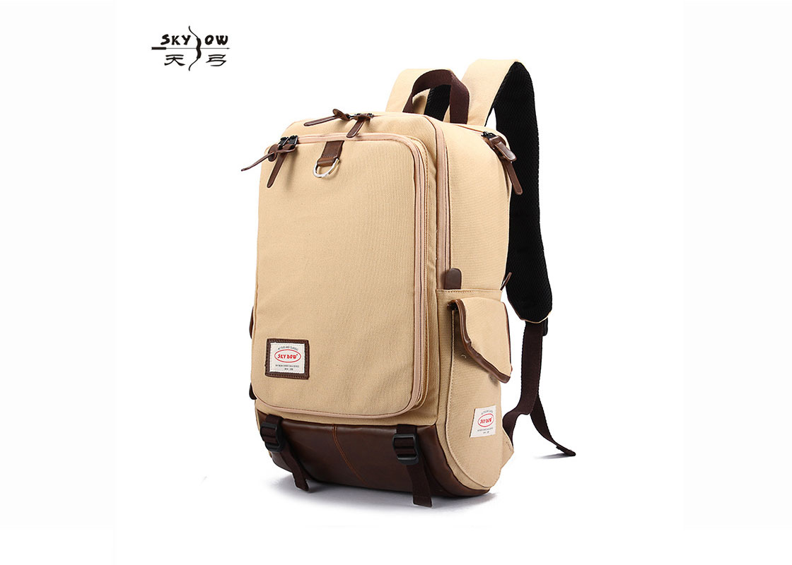 休闲帆布双肩包