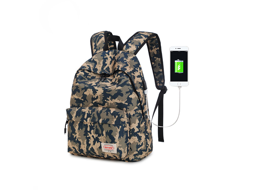 韩国迷彩学生书包