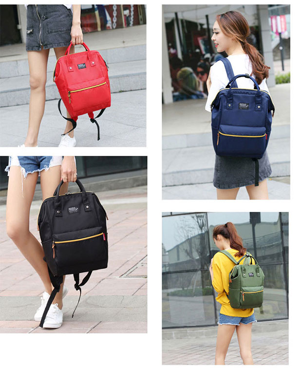 乐天anello同款时尚女士双肩包模特展示